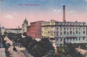 Ulica Spacerowa (dzisiejsza Al. Kościuszki) w Łodzi w 1896 roku, Fot. fotopolska.eu