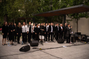 „Skala” w Pasażu Majewskiego. Jazzowy Chór Wytwórni – wokal, Maciej Salski – dyrygent, Taras Hlushko – fortepian, Zorak – beatbox. Fot. Kinga Stec